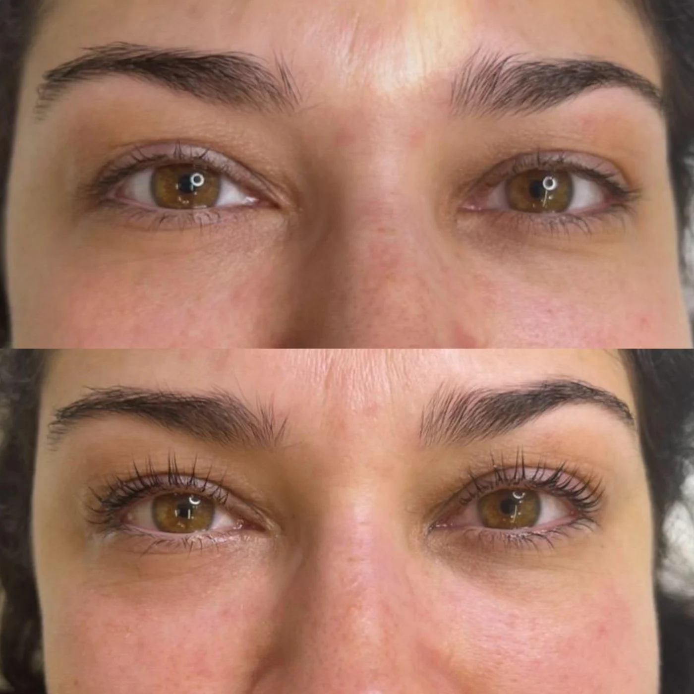 Brows & Lashes before and after at Beauty Studio MediSpa, Shenfield