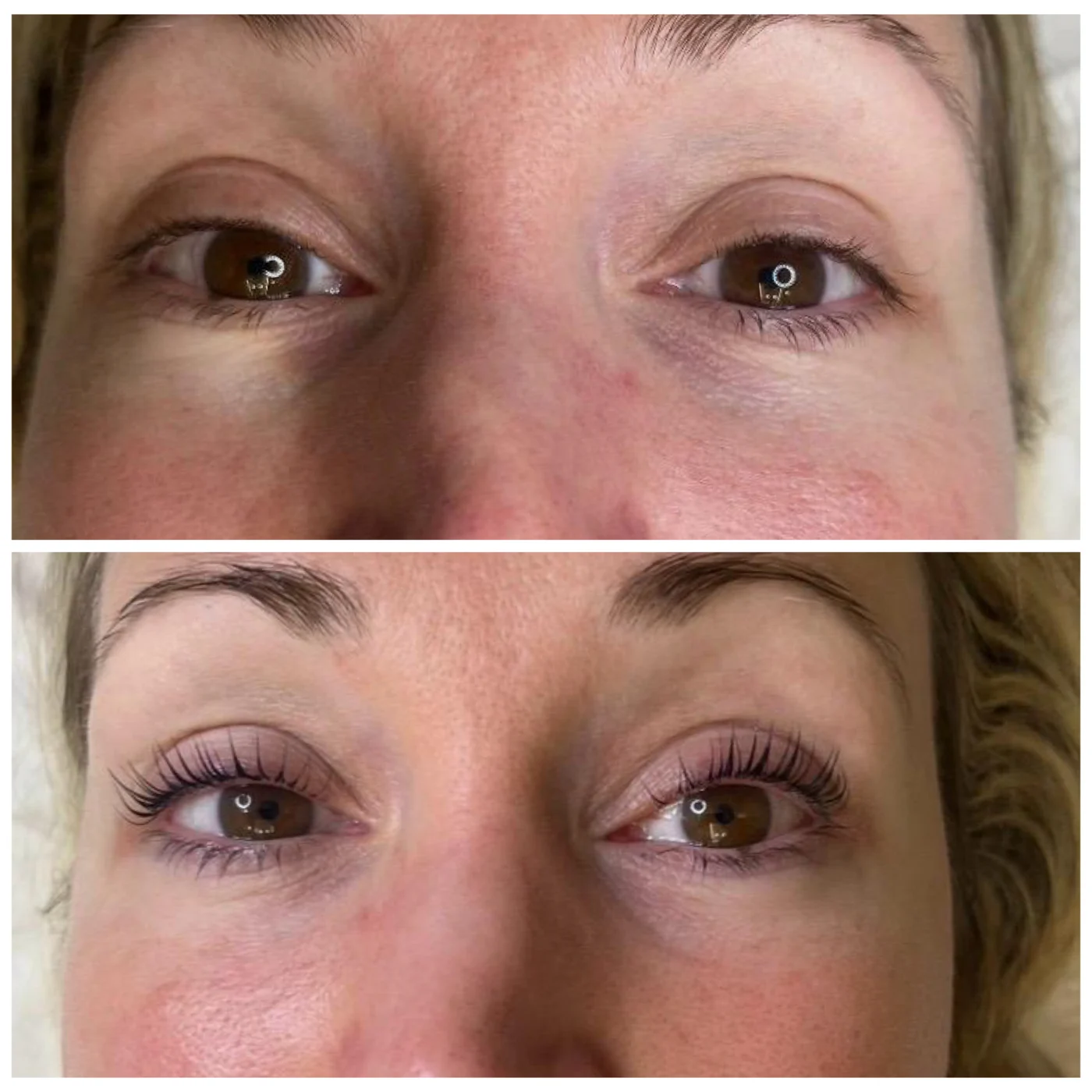 Brows & Lashes before and after at Beauty Studio MediSpa, Shenfield