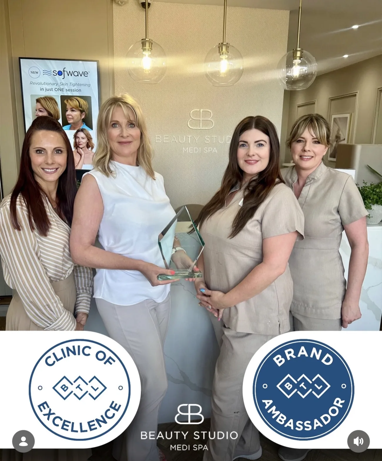 BTL Clinic of Excellence award, Beauty Studio MediSpa