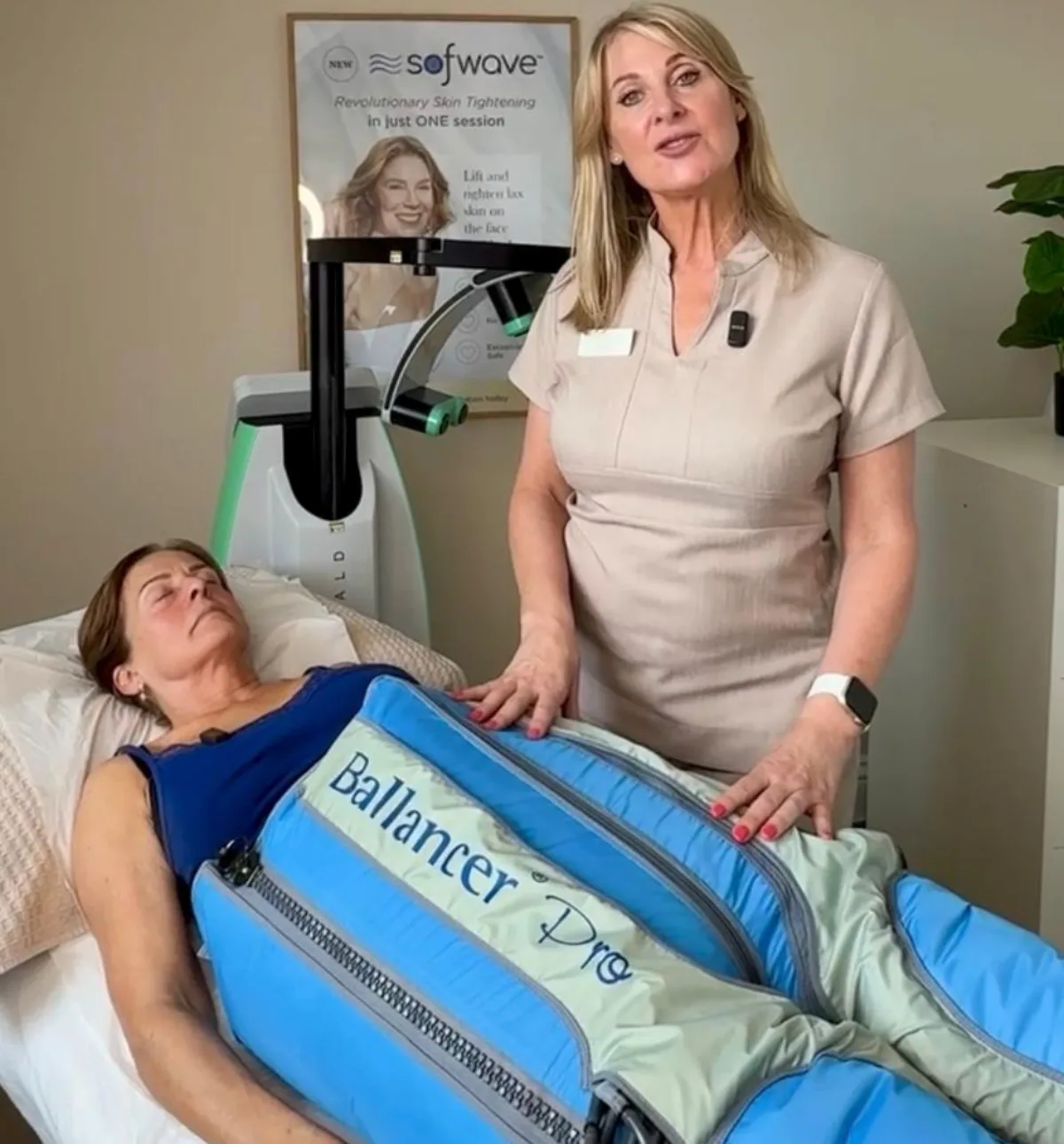 Pressotherapy lymphatic treatment at Beauty Studio MediSpa, Shenfield