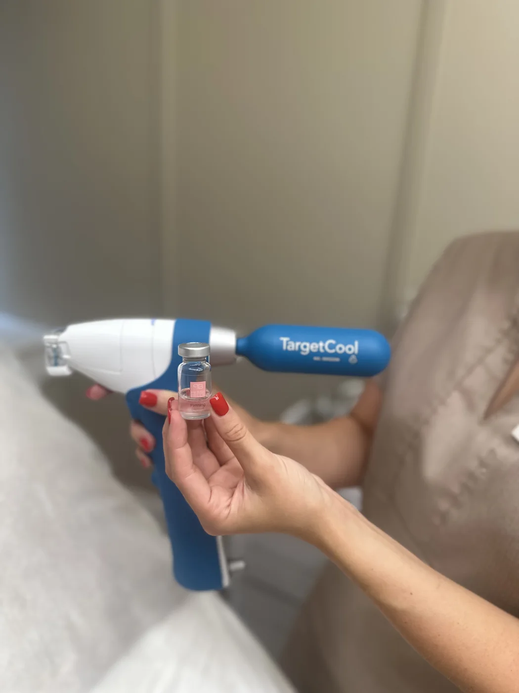 TargetCool applicator used for E50 Exosomes at Beauty Studio MediSpa, Shenfield