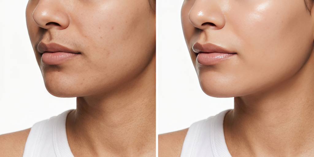 Facial before after